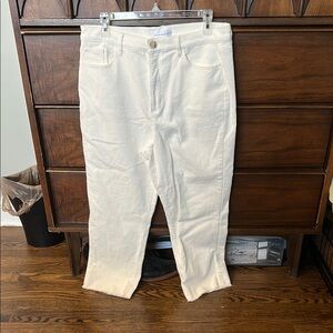 LOFT White Straight Leg Pants